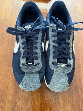 Nike Cortez Women's Navy and Gray Sneakers